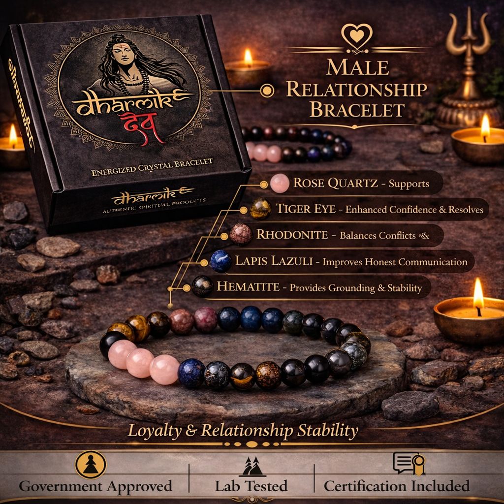Male Relationship Crystal Bracelet With Certification