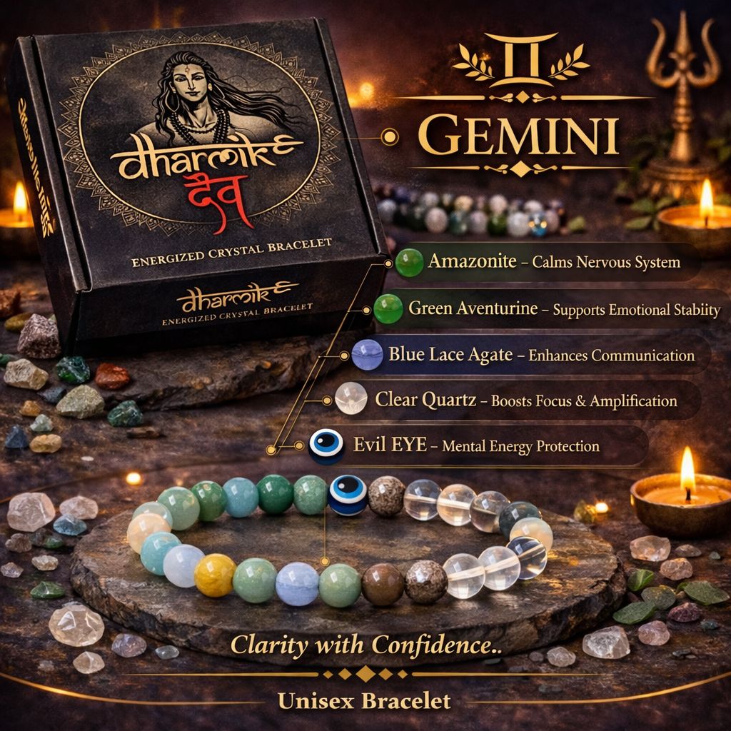 Gemini (Mithun) Crystal Bracelet (Govt Lab Certified)