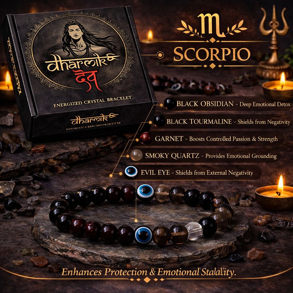 Scorpio (Vrishchik) Crystal Bracelet (Govt Lab Certified)