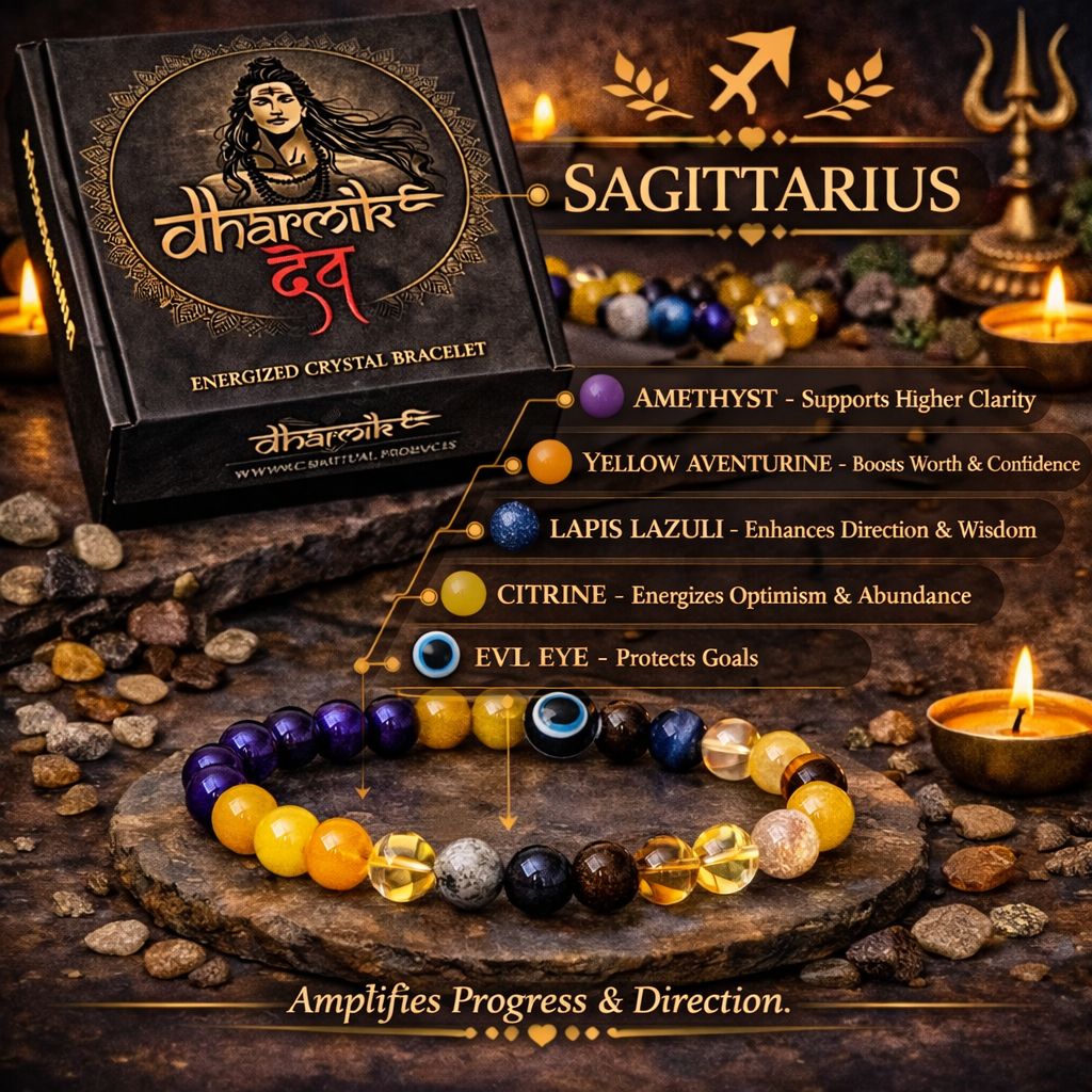 Sagittarius (Dhanu) Crystal Bracelet (Govt Lab Certified)