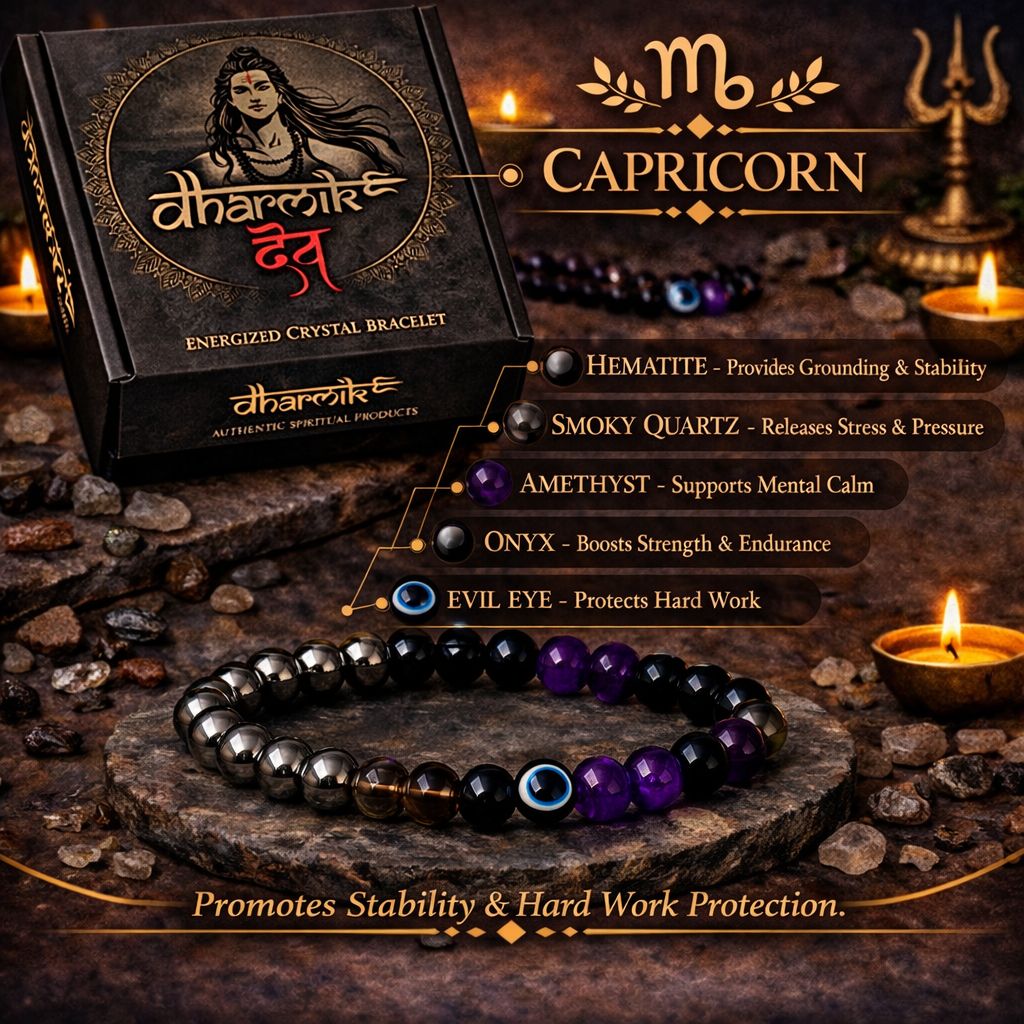 Capricorn (Makar) Crystal Bracelet (Govt Lab Certified)