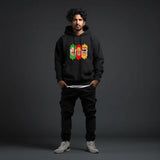 Bhagwan Jagannath Printed Black Hoodie for Mens