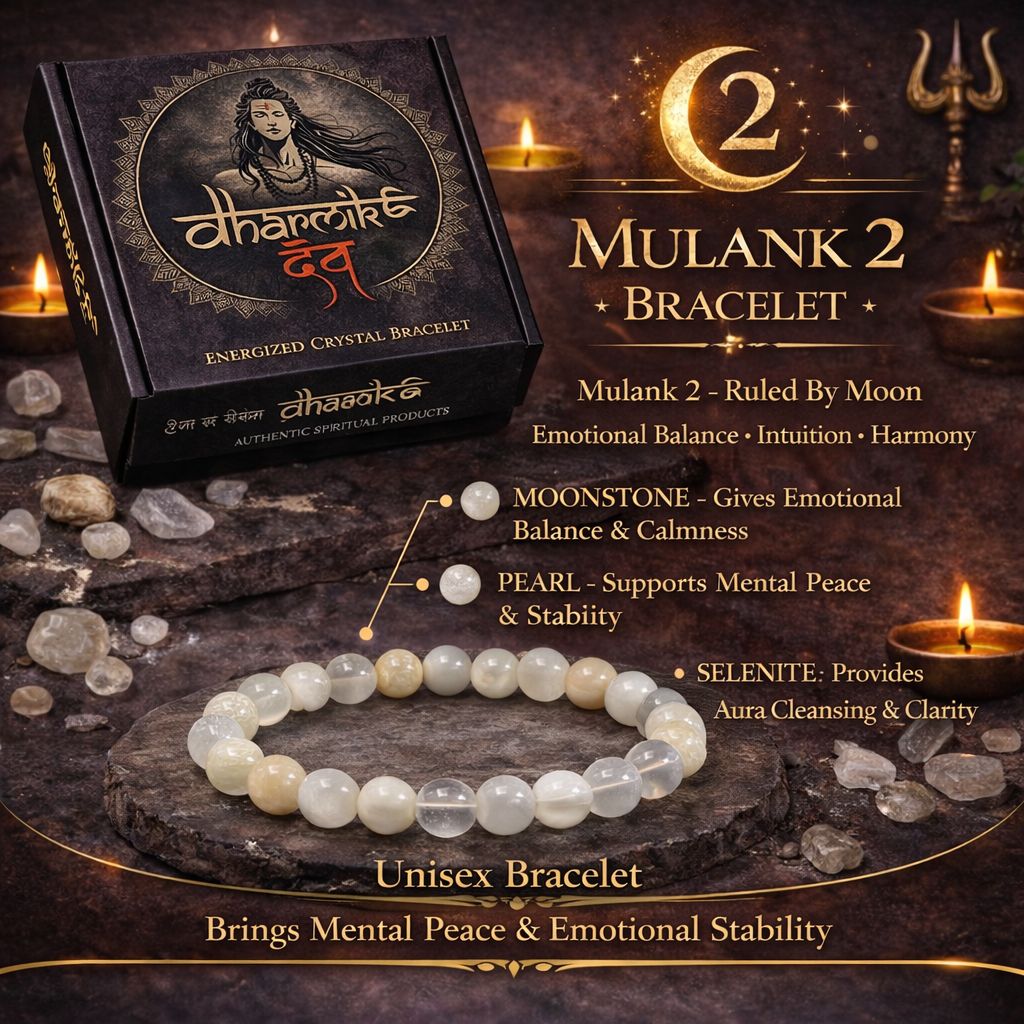 Mulank 2 Crystal Bracelet (Govt Lab Certified)