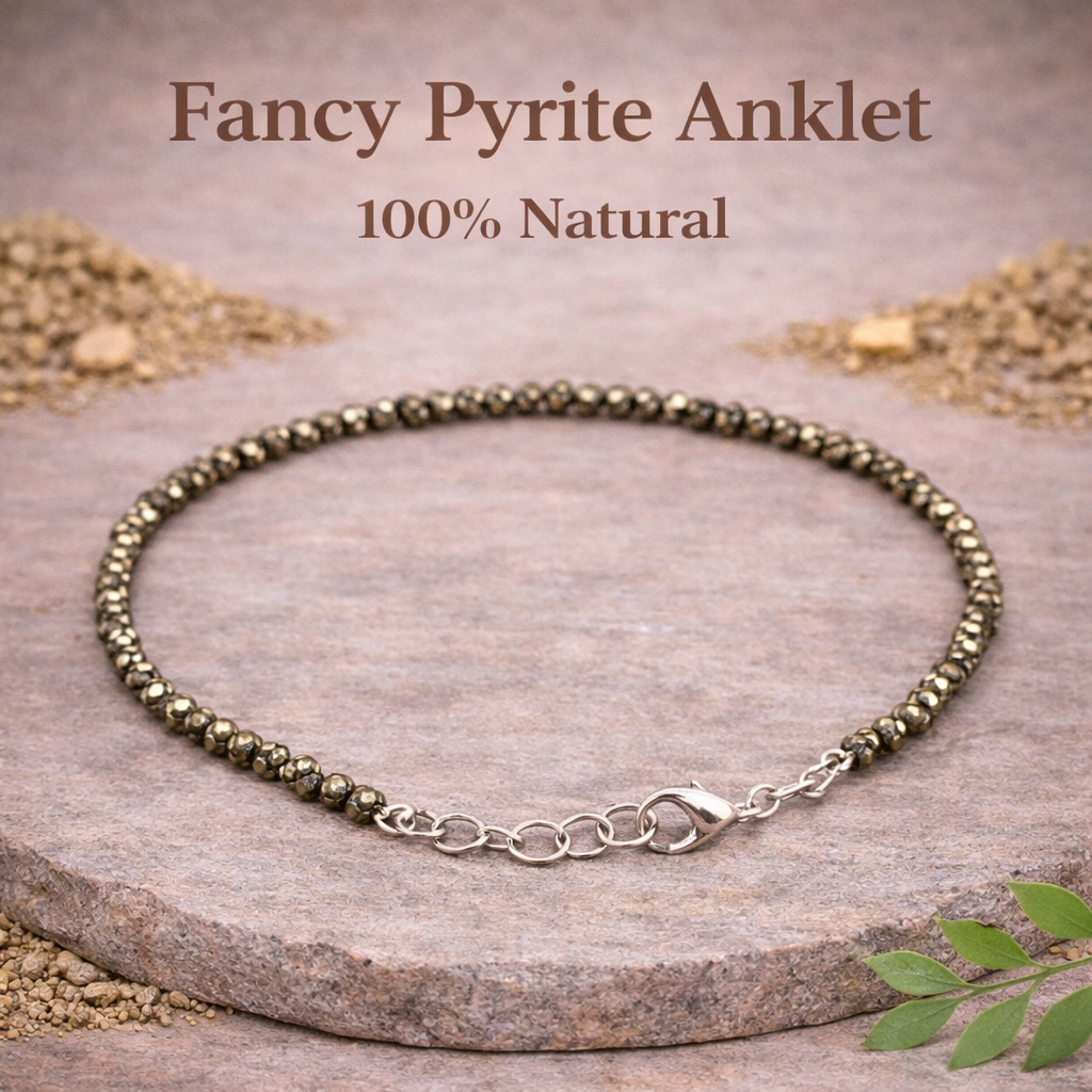 Pyrite  Anklet 100% Original with Certificate