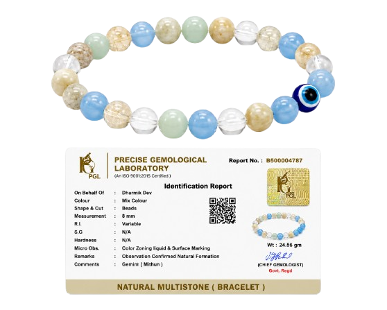 Gemini (Mithun) Crystal Bracelet (Govt Lab Certified)