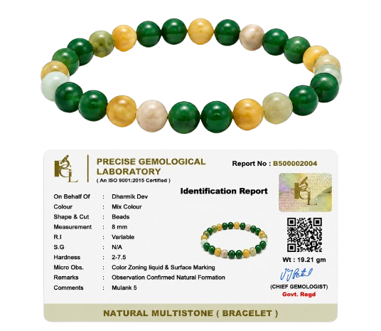 Mulank 5 Crystal Bracelet (Govt Lab Certified)
