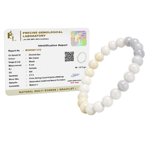 Mulank 2 Crystal Bracelet (Govt Lab Certified)