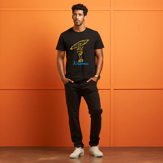 Shri Krishna Chakra Printed TShirt For Boys